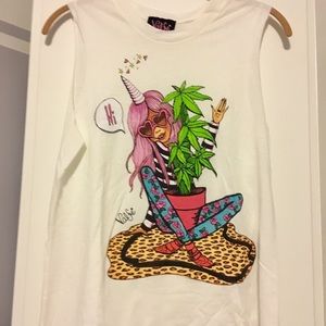 VALFRE MUSCLE TEE WITH WEED GRAPHIC